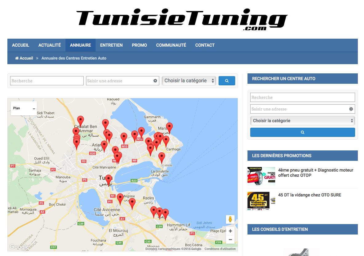 TunisieTuning le site dédié à l’entretien auto en Tunisie