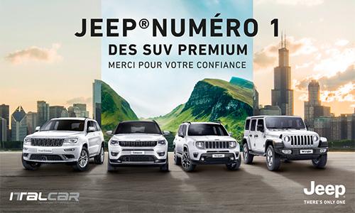 Jeep leader du segment SUV premium en Janvier