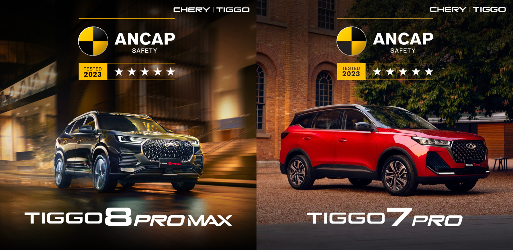 ANCAP: 5 étoiles pour le Tiggo 8 Pro