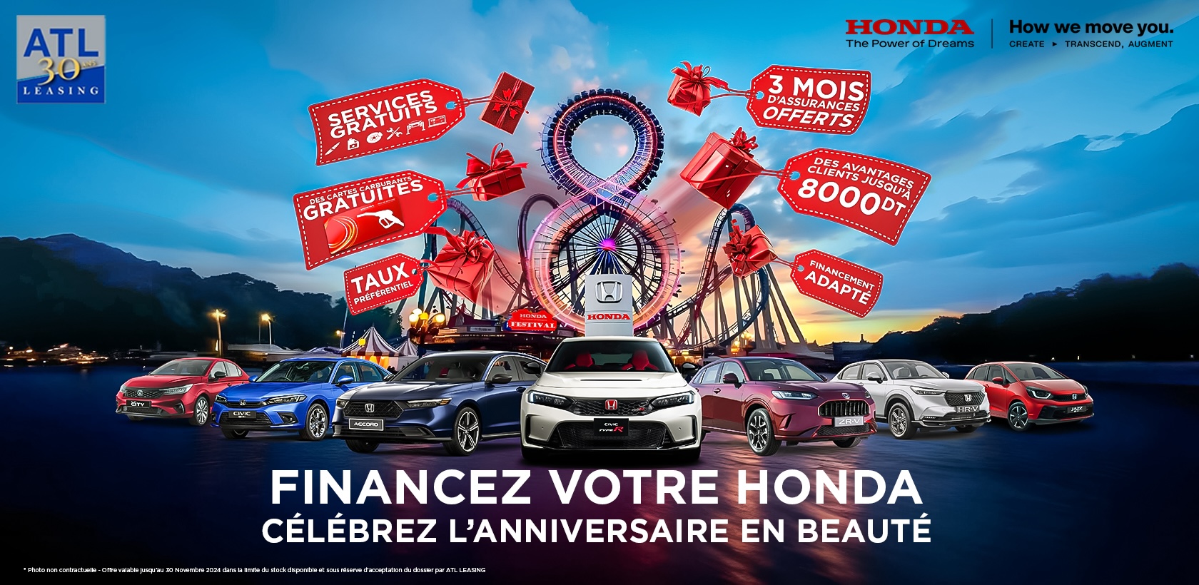 Offre 8ème anniversaire Honda/ATL