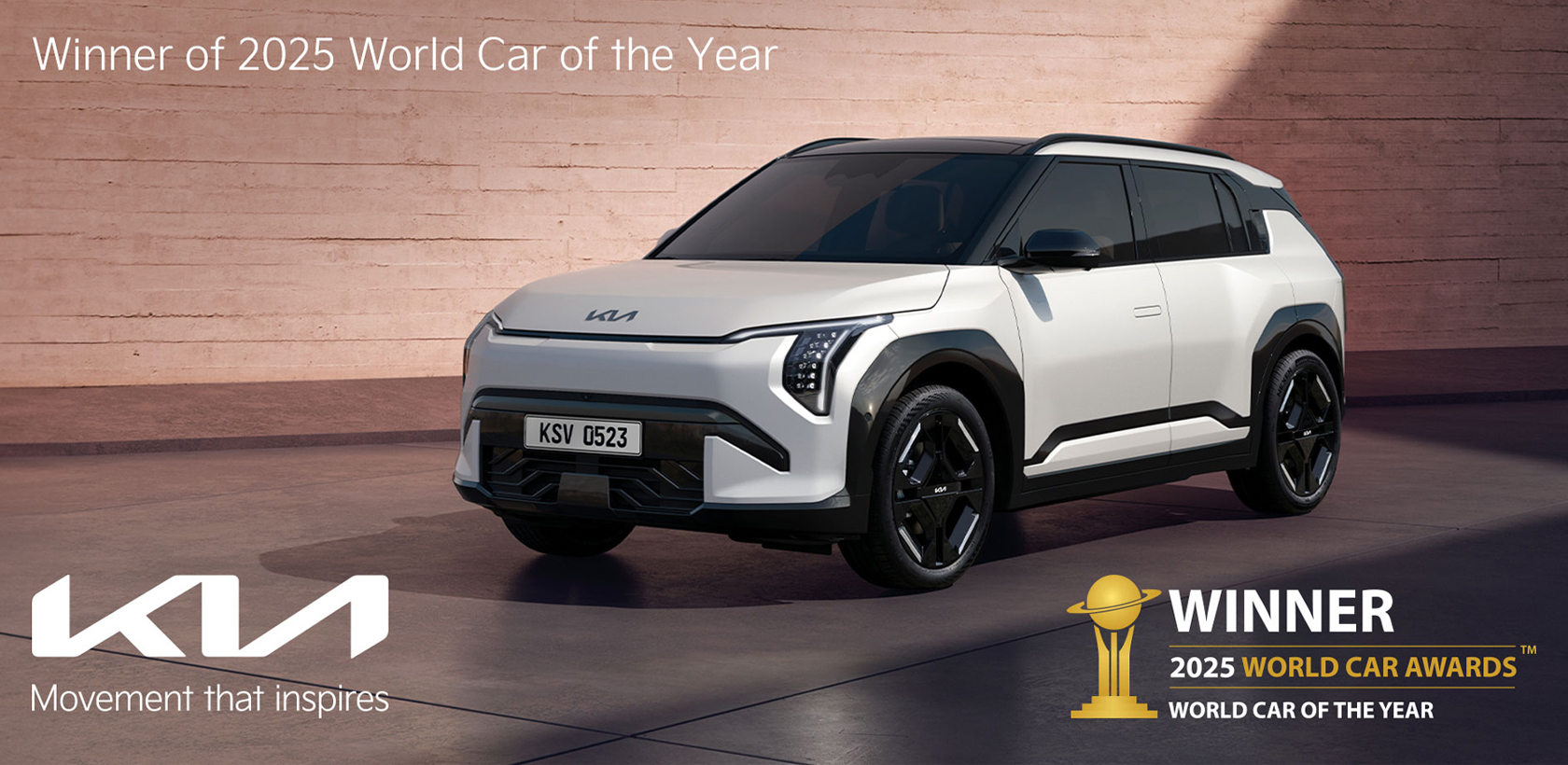 Kia EV3 élu Voiture mondiale de l’année 2025 aux World Car Awards