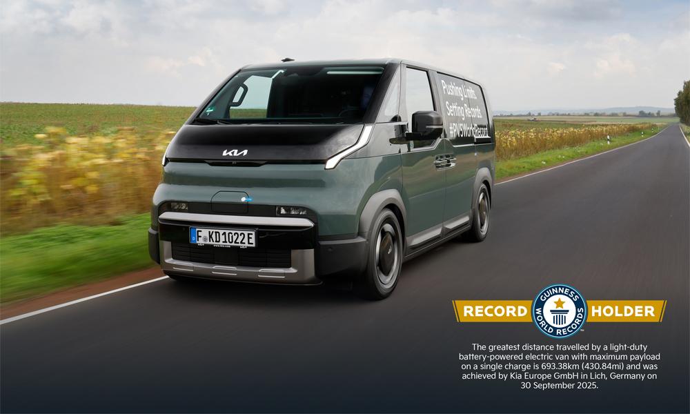 Le Kia PV5 Cargo établit un record GUINNESS WORLD RECORDS™ 