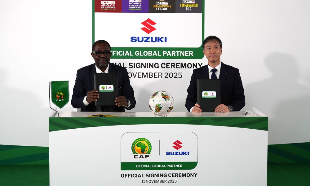 Suzuki signe un accord de partenariat avec la Confédération Africaine de Football (CAF)